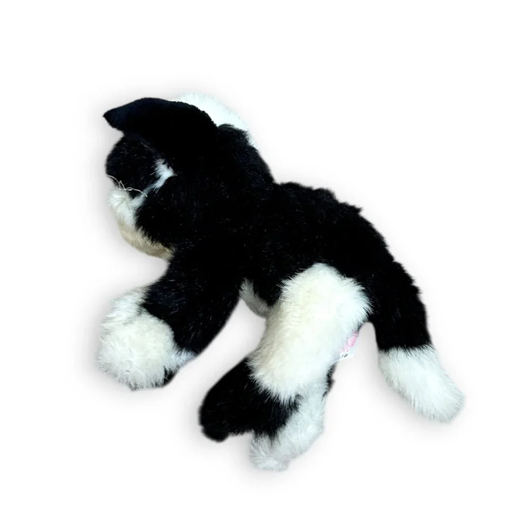 RARE Vintage 1992 Tyco Kitty Kitty Kittens Tuxedo Cat Plush Black White Purring